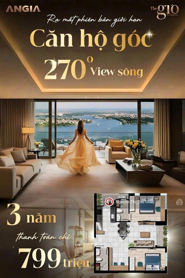 The gió riverside, tứ diện kim cương, 3 mặt view sông, vị trí cực kỳ đắc địa. pkd cđt 0902 589 ***