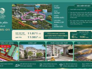 Bán bt song lập đẹp xuất sắc tại vinhomes global gate hạ long, 11 tỷ, 162m2, chưa áp voucher