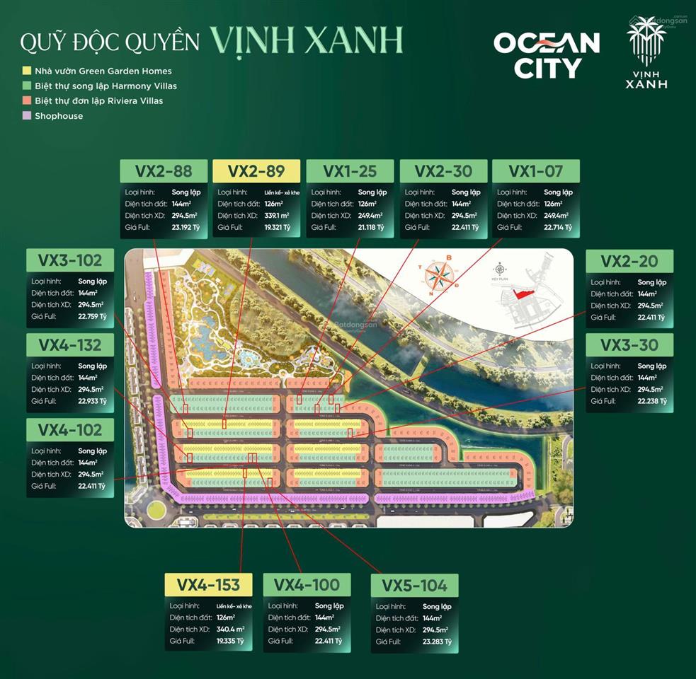 Bán biệt thự tại vinhomes ocean park 3, giá tốt 19,6 tỷ, 144m2