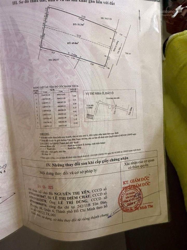 Bán nr 102m2, 7,8 tỷ tại tôn đản, p 8, q4, view đẹp, uy tín