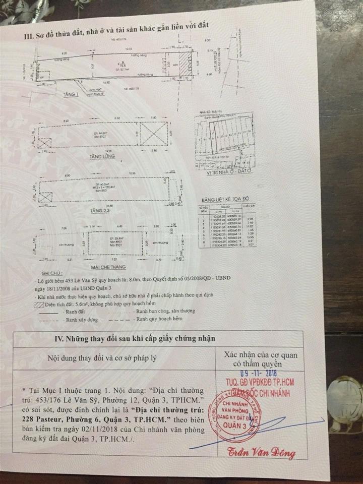 Bán nhà hxh lê văn sỹ q3  dt 3,3 dài 22,5  kết cấu trệt + lửng + 3 lầu  5 phòng ngủ 5 wc