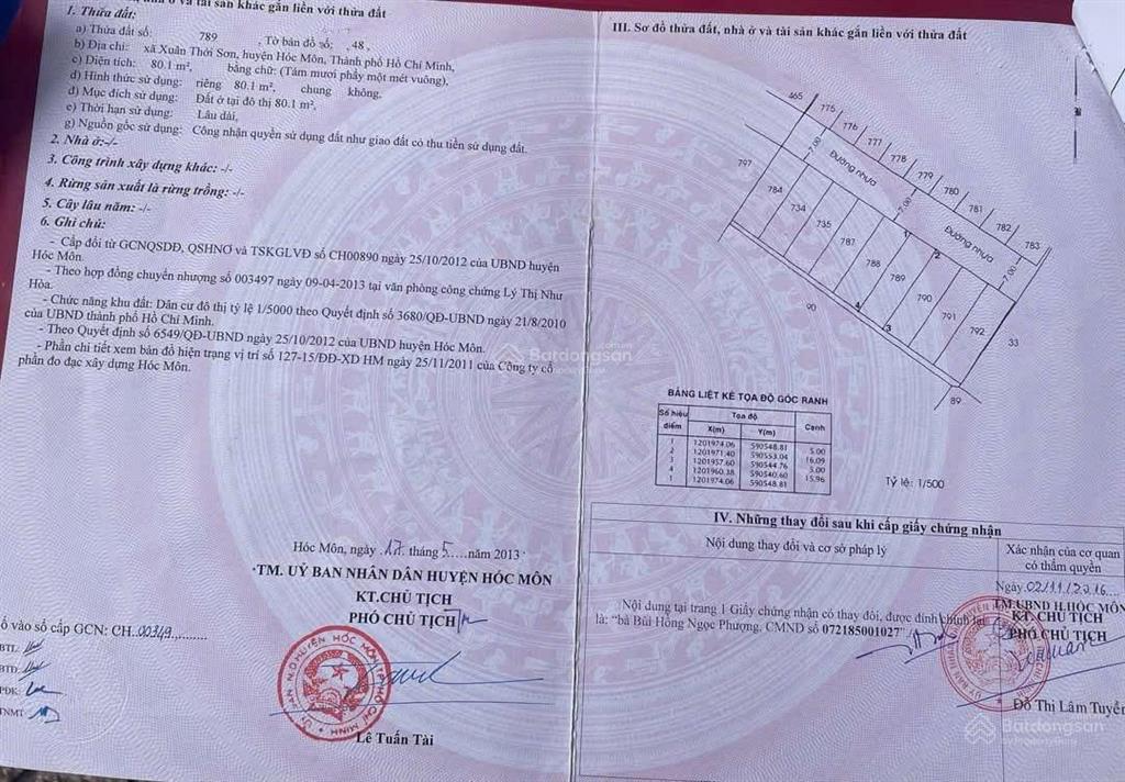 Giá giảm sâu  bán đất kdc mặt tiền 5x16m nguyễn thị thử, võ thị hồi, xuân thới sơn