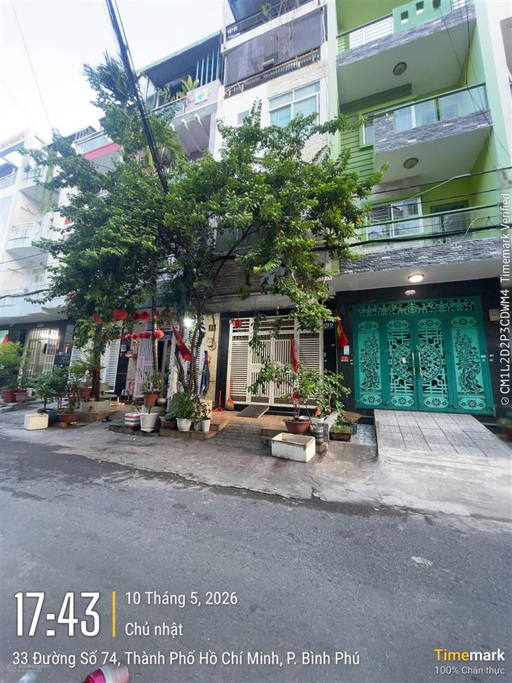 Nhà mtnb khu bình phú dt 4x17m nhà 3 tấm giá bán 8.99 tỷ (tl)