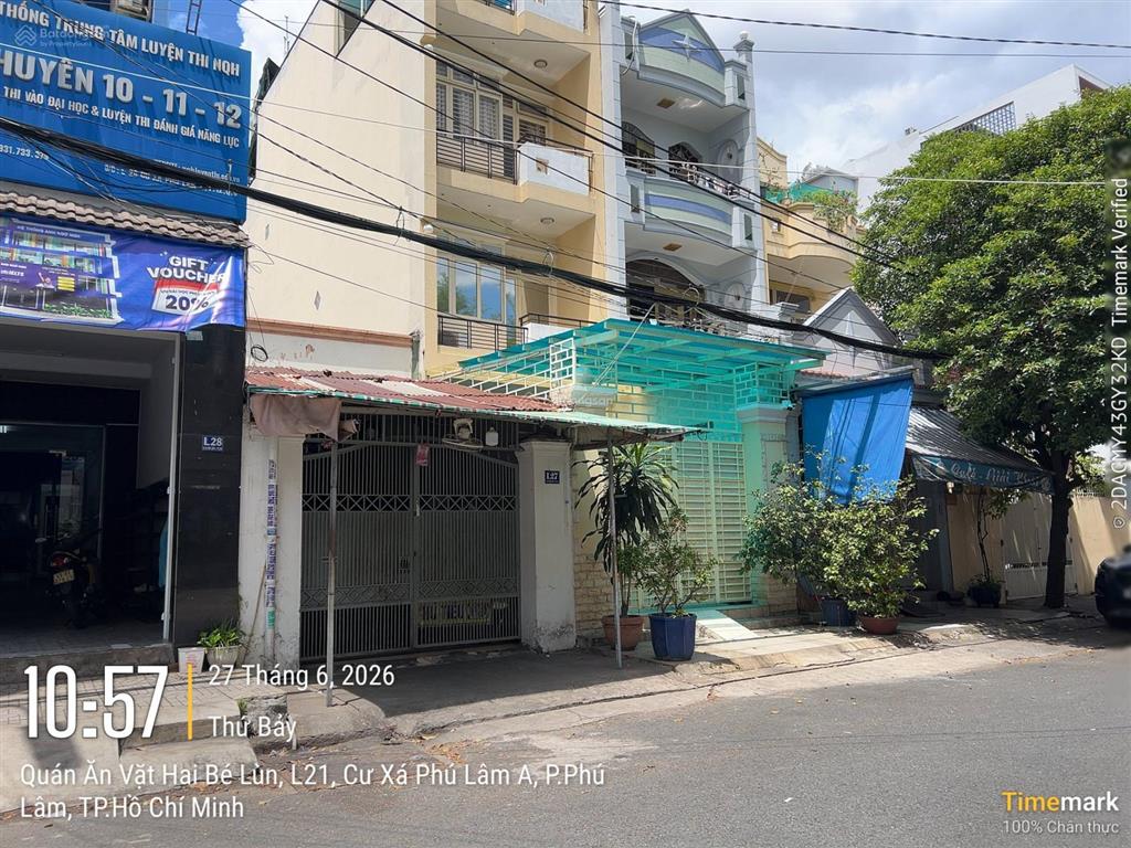 Nhà cấp 4 mtkd khu cư xá phú lâm a dt 4x14.7m giá bán 8.1 tỷ