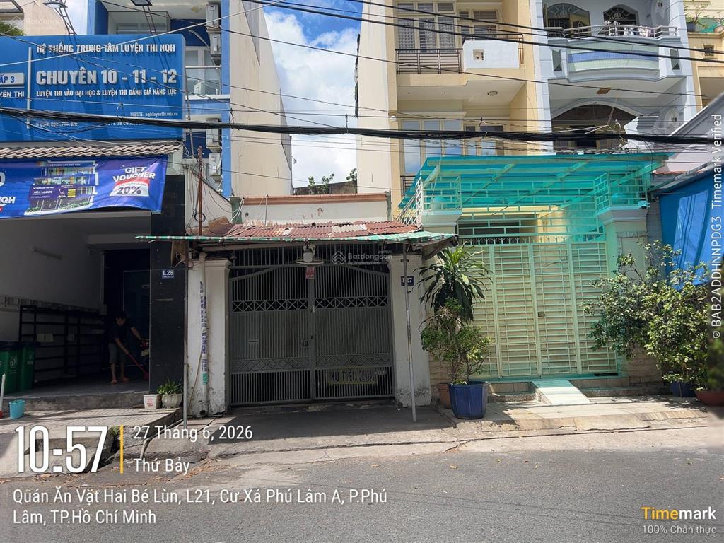 Nhà cấp 4 mtkd khu cư xá phú lâm a dt 4x14.7m giá bán 8.1 tỷ
