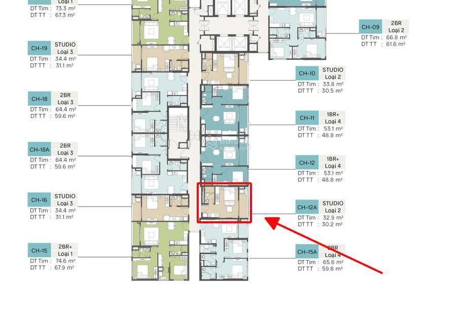 Không đủ tiền theo tiếp dự án nên cần cắt lỗ căn studio 30m2 tầng trung thấp view bể bơi cực đẹp