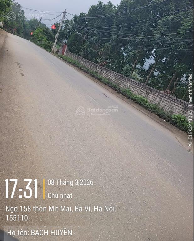 Bán 5.875m2 đất yên bài ba vì  mặt tiền 65m  gần khoang xanh  sổ đỏ sẵn  video đất  giá tốt tl