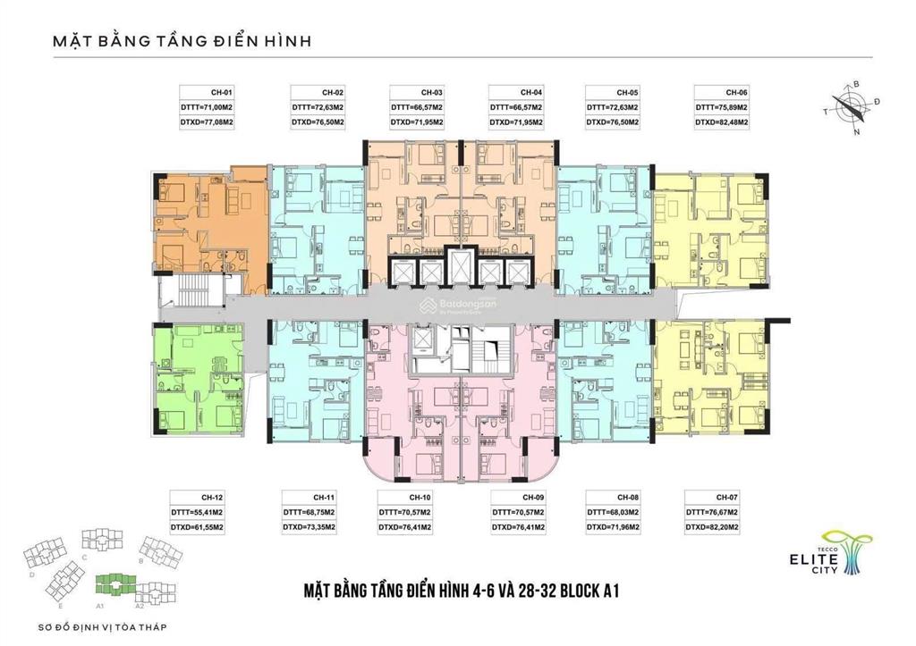 Mở bán quỹ căn hộ tòa a1tecco elite city
 thiết kế 23pn diện tích 6282m²