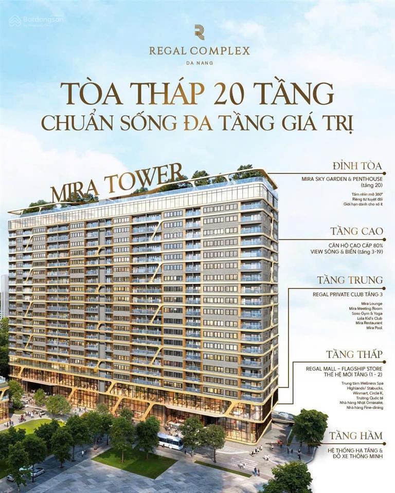 Bán căn 2pn tòa căn hộ mira trong dự án regal complex. căn hộ flagship 6 sao duy nhất tại đà nẵng