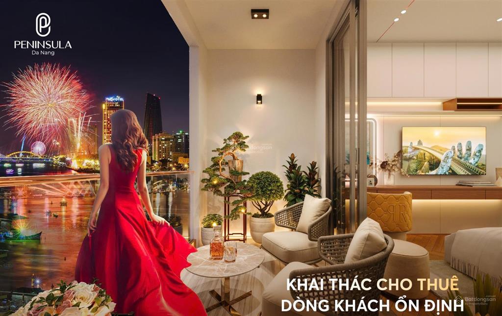 Hot. chỉ 2tỷx. sở hữu ngay căn 1pn  dt 48m2 view biển mỹ khê + sơn trà tòa căn hộ peninsula