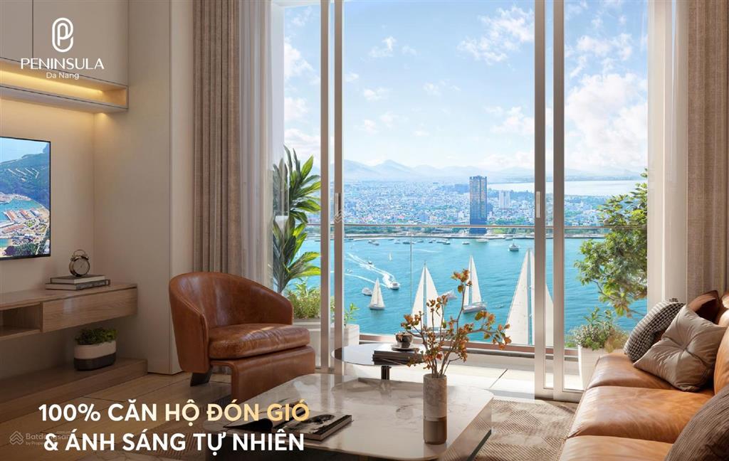 Hot. chỉ 2tỷx. sở hữu ngay căn 1pn  dt 48m2 view biển mỹ khê + sơn trà tòa căn hộ peninsula