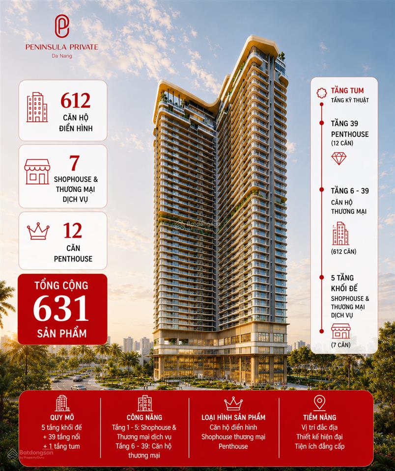 Ra mắt căn hộ peninsula private ngay trung tâm đà nẵng downtown  view sông hàn pháo hoa diff 2026