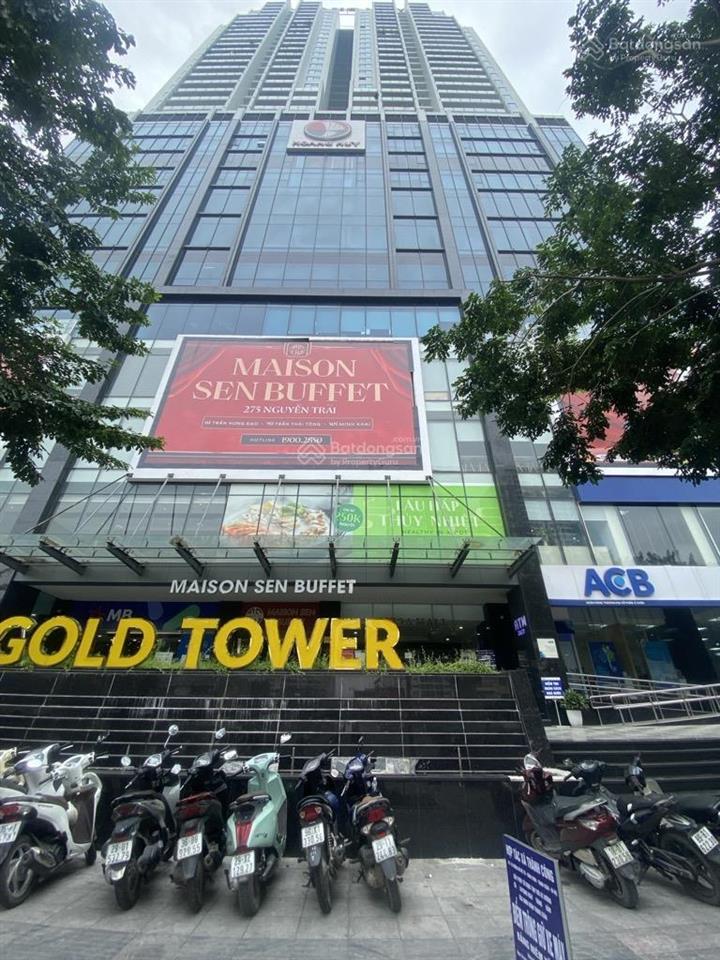 Mua bán sàn văn phòng dự án gold tower  thanh xuân  hà nội với dt 1700m2, giá chỉ 64 triệu/m2