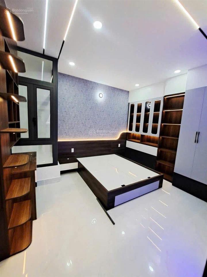 Khu đồng bộ lê văn quới  hẻm 7m thông  4m35 x 12m  4 tầng xd mới  full nội thất
