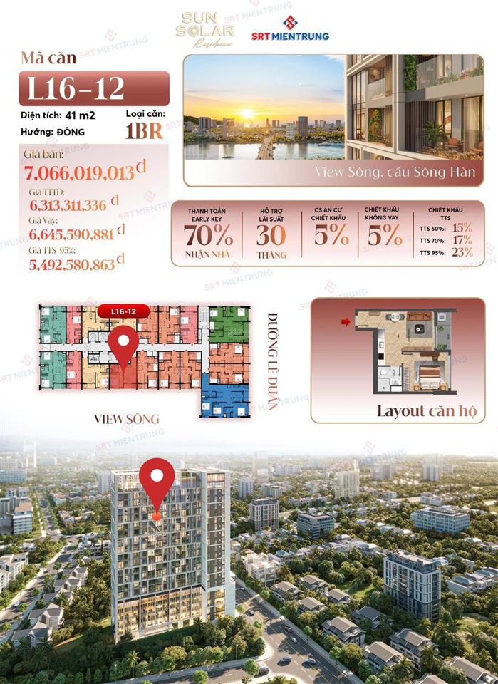 Cơ hội hiếm có khó tìm  không dành cho số đông
căn view trực diện sông hàn tại sun solar