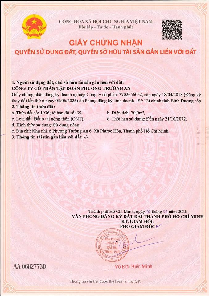 Chính chủ thanh lý lô 75m² giá 820tr bao sang tên
