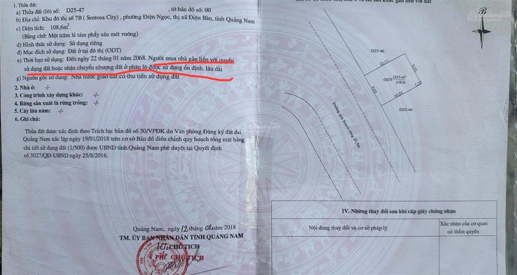Lô đất khu đô thị 7b đường 20,5m giá 3390.