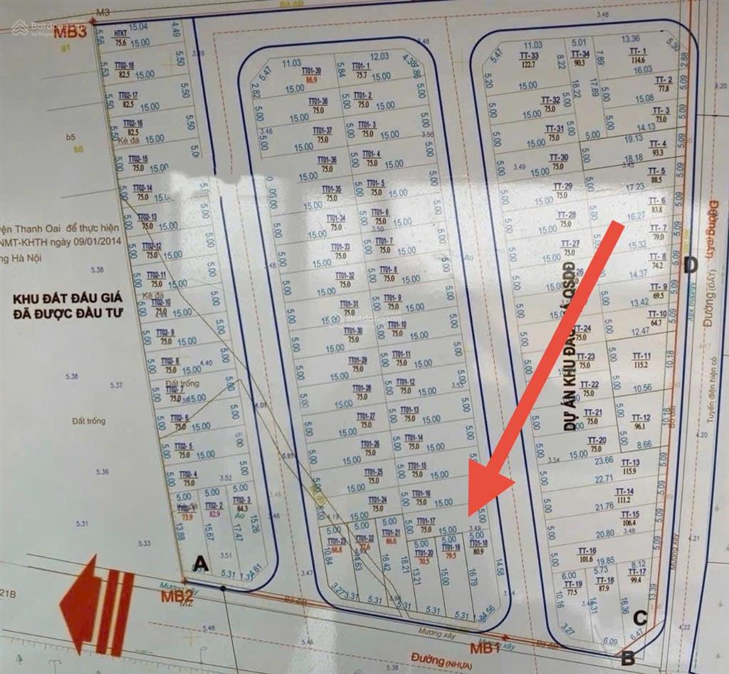 Siêu phẩm vip 75m, đg gốc quéo, thôn ngọc đình, xã dân hòa (hồng dương cũ), thanh oai. đấu giá gốc