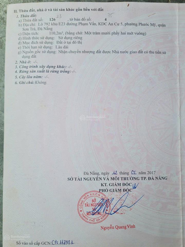 Bán đất 2 mặt tiền đường 7m5 phạm vấn và đường 7.5m nguyễn đức an, hướng đông nam, đông bắc