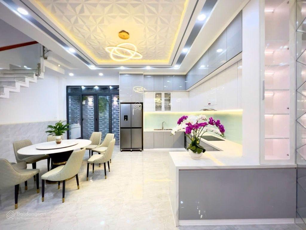 Nhà đẹp 4 tầng gara xe hơi kdc green reverside 83m ngang 6,4m full nội thất cao