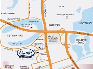 Bán căn chung cư osaka complex ngọc hồi  2 ngủ  2wc  2 ban công  view hồ giá 4,48 tỷ.