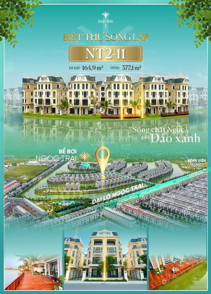 Biệt thự view sông vip ngọc trai  giá bằng 1/3 vinhomes riverside   cdt 0978 585 ***