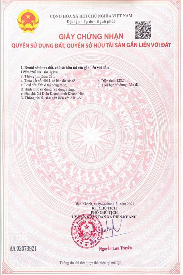 Đất tđc diên an nằm trong kđt phú ân nam 2 cách đường 23/20 vào chỉ 150m, cách tp nha trang chỉ 9km