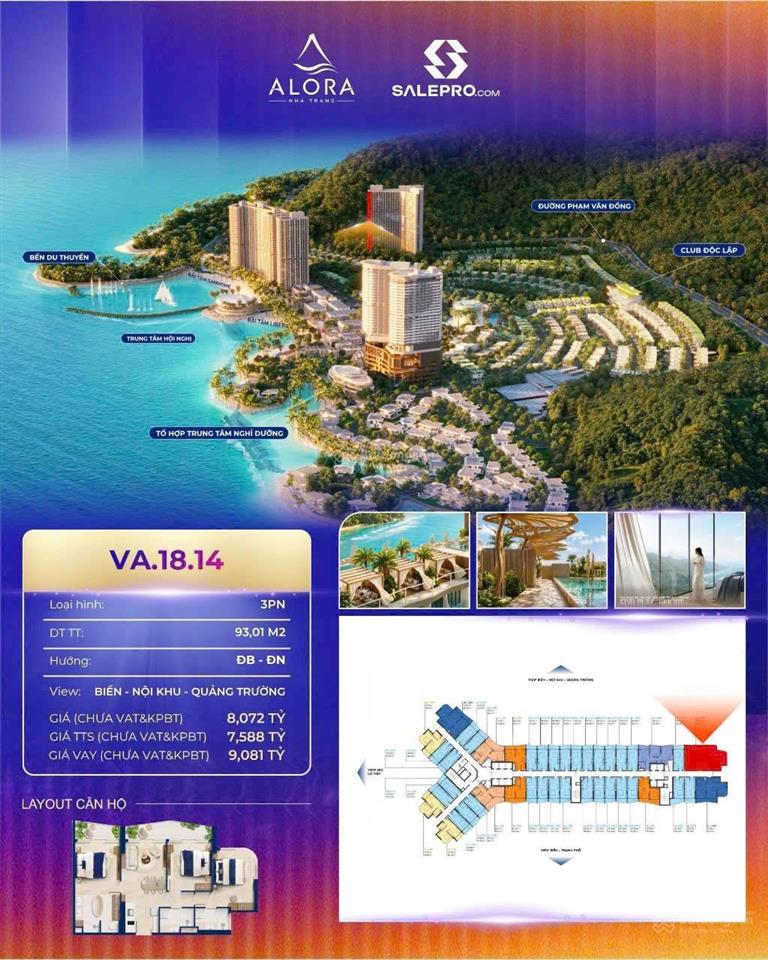 Lên 1 em hoa hậu siêu vip cho khách yêu ạ căn vip 3pn view trực diện biển dự án alora nha trang