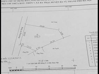 Đất nền bán cách 30m tới đt 86, ba trại, ba vì, hà nội, 2 tỷ, 573.7 m2, hàng hiếm giá tốt