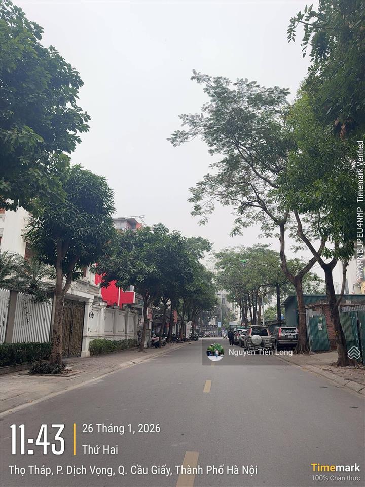 Biệt thự mặt phố thọ tháp  sát cv cầu giấy  189m2 mt siêu rộng 14m  sổ đẹp  giá 85.5 tỷ có tl