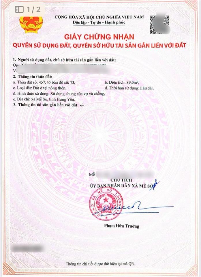 Bán nhanh lô đấu giá mễ sở, đường 13.5m, 75, mặt tiền 5m. giá 3.x tỷ 0967 635 ***