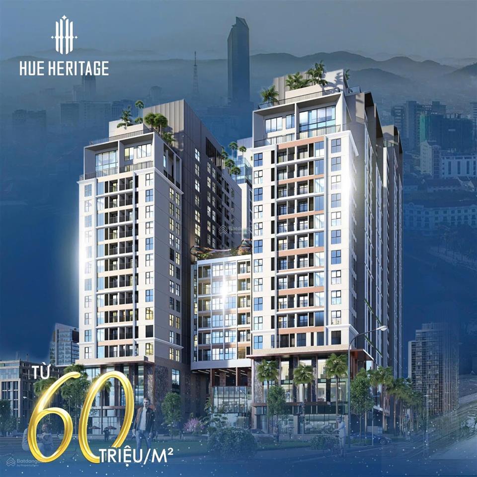 Huế heritage giỏ căn view sông đẹp nhất dự án dtsd 81120 m2, sổ hồng lâu dài, quý 3/2027 bàn giao
