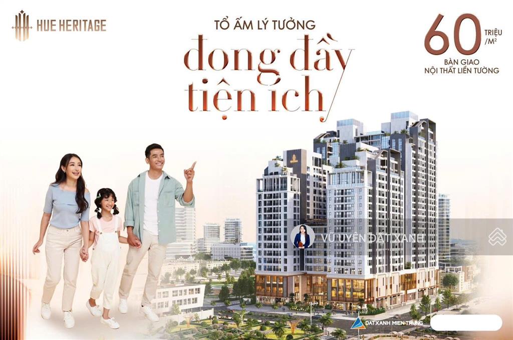 Giỏ căn 3 phòng ngủ tầng cao view đẹp nhất dự án huế heritage