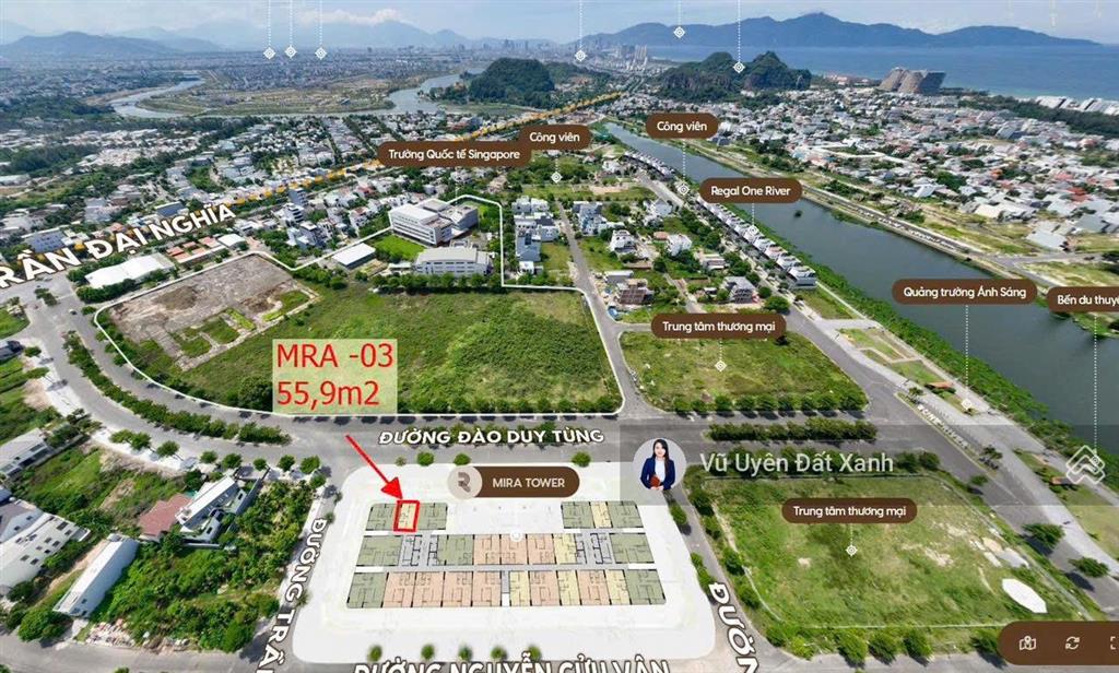 Nổi bật căn 1pn+// regal complex  tầng 8  view sông cô cò, núi ngũ hành và thành phố  sổ lâu dài