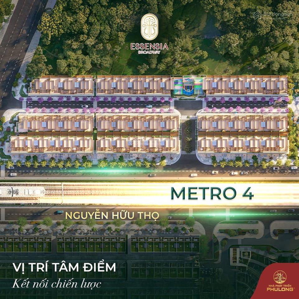 Shophouse mặt tiền nguyễn hữu thọ 7.5x23m 1 trệt, 2 lầu, 1 tum sở hữu lâu dài  essensia broadway