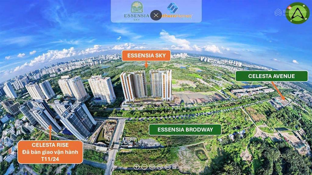 Shophouse mặt tiền nguyễn hữu thọ 7.5x23m 1 trệt, 2 lầu, 1 tum sở hữu lâu dài  essensia broadway