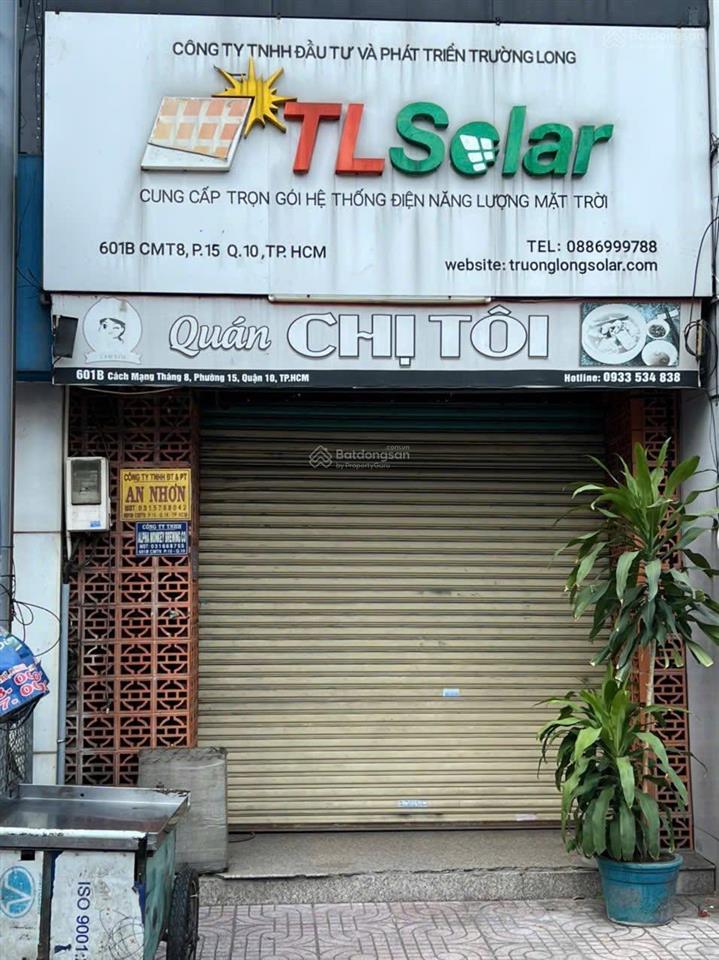 Bán nhà mặt tiền 601b đường cách mạng tháng tám, phường 15, quận 10, 75 tỷ, 219m2.