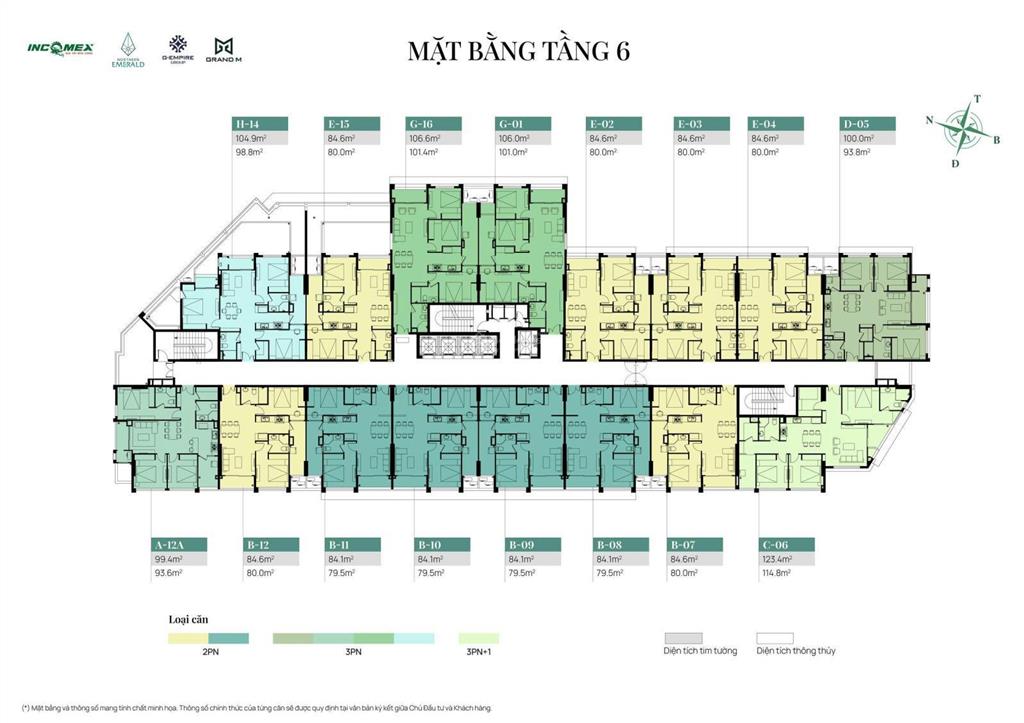 Căn hộ cao cấp 80m2, nội thất cơ bản, bếp, máy rửa bát, vệ sinh nhập khẩu eu