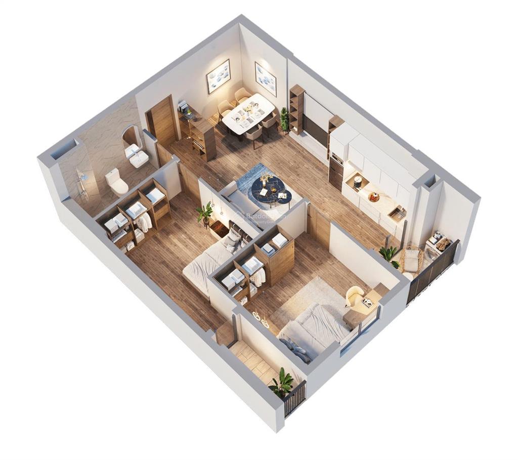 Cho thuê căn hộ 60m2, 8 triệu tại evergreen bắc giang