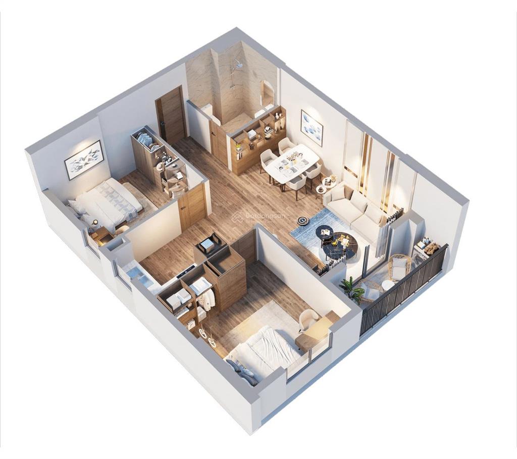 Cho thuê căn hộ 60m2, 8 triệu tại evergreen bắc giang