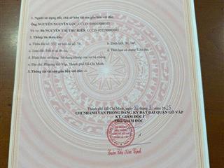 Chính chủ gửi bán đất khu đồng bộ đường quang trung ( 4x21m ) gpxd 5 tầng giá 7,5 tỷ  0933 523 ***