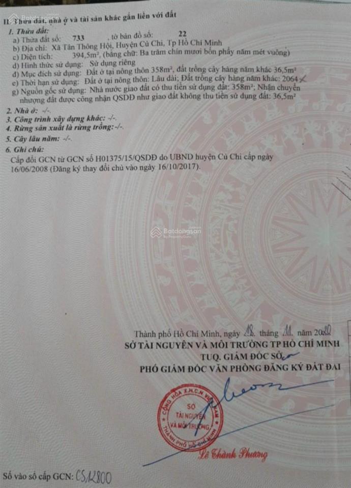 Kiot mặt tiền đường số 9, tân thông hội, củ chi, sổ riêng, 8x50=400m2 giá 1.1 tỷ