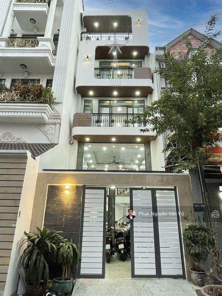 Nhà mới! lê văn sỹ, phú nhuận. (4x10m) nở hậu cn 40m²  5 tầng. dòng tiền 360tr/năm. chỉ 7,9 tỷ.