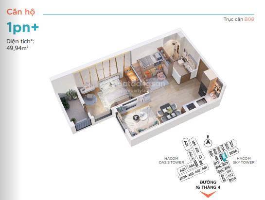 1,95 tỷ sở hữu ngay căn hộ full nội thất chuẩn 4 sao hacom tower ngay trung tâm phan rang