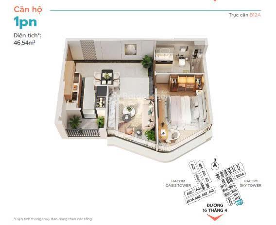 1,95 tỷ sở hữu ngay căn hộ full nội thất chuẩn 4 sao hacom tower ngay trung tâm phan rang