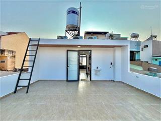 Nhà nơ trang long, p13 nở hậu 64m2 (6x12) trệt lầu, có 4pn, 1pn trệt, tặng hết nội thất cao cấp