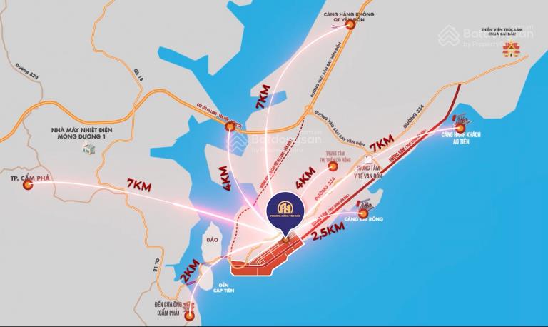 Đất nền vân đồn sẵn sổ gần nhà hàng, khách sạn, bãi tắm, công viên nước, khu vui chơi