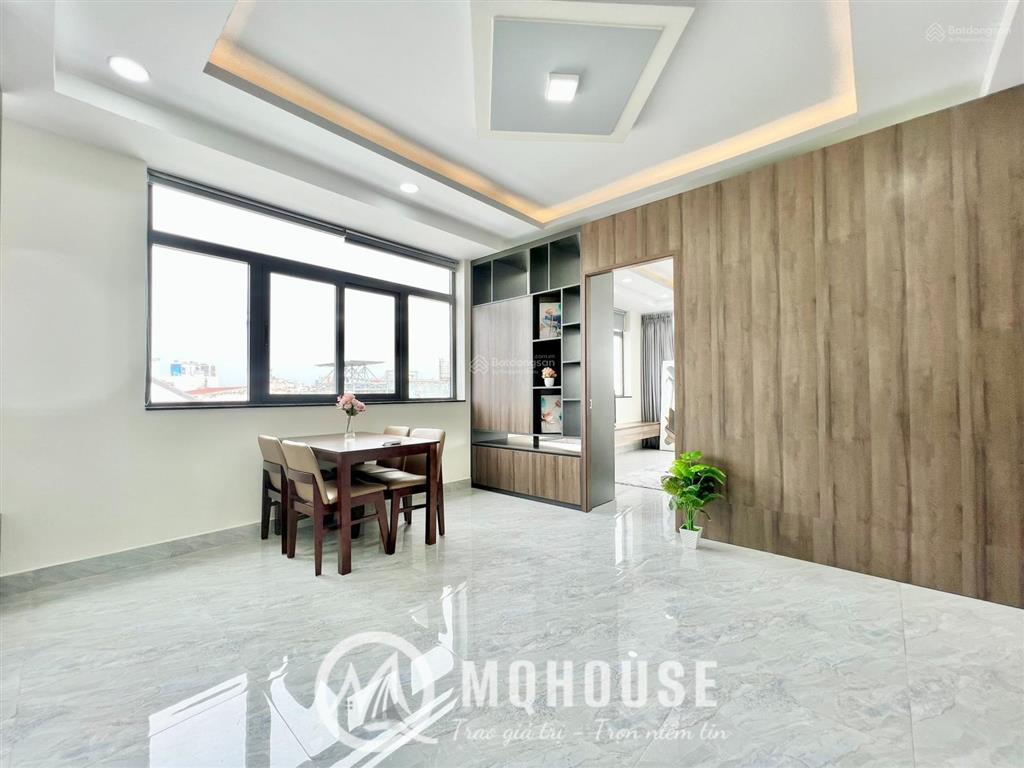 Cho thuê căn hộ 1 phòng ngủ  ban công, sạch sẽ an ninh, nhà mới ngay bờ kè hoàng sa, đỗ thị lời