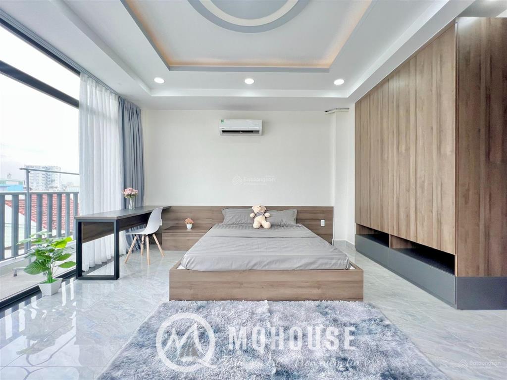 Cho thuê căn hộ 1 phòng ngủ  ban công, sạch sẽ an ninh, nhà mới ngay bờ kè hoàng sa, đỗ thị lời
