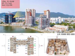 Hàng hiếm peninsula căn 2pn ban công đông nam view sông hàn tầng cao 18  71,7m2